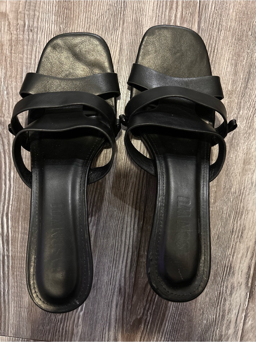 Jason Wu Black Strappy Slide Sandals